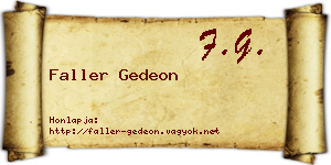 Faller Gedeon névjegykártya
